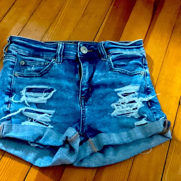Blue Jean ripped Shorts - Picture 1 of 1